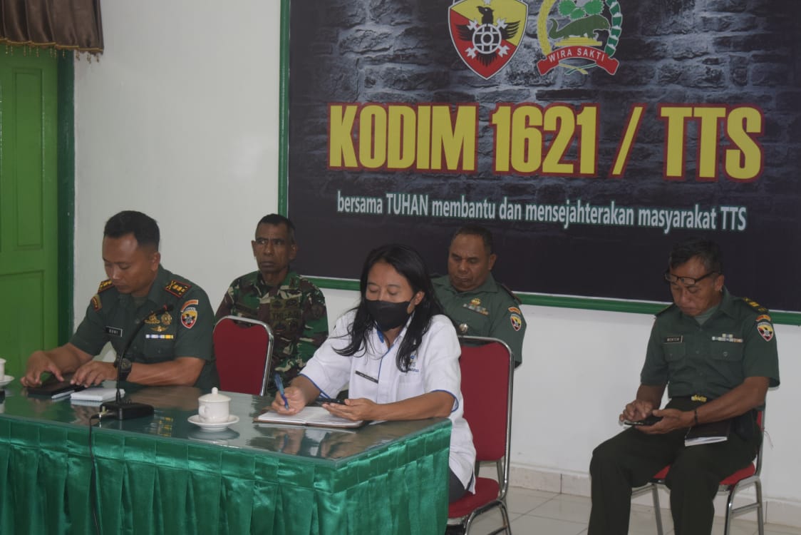 Kodim 1621/TTS ikuti kegiatan KASAD dalam pembukaan pelatihan teknis tim fasilitator Kodim untuk percepatan penurunan stunting