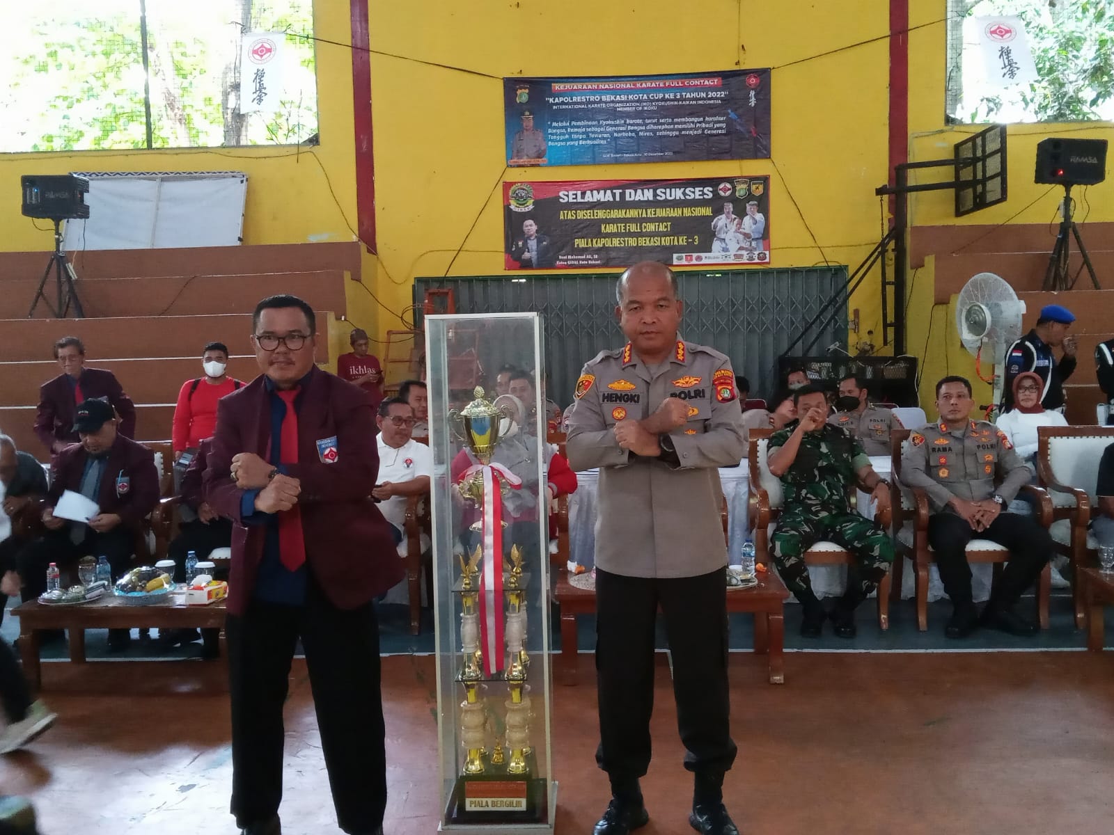 Kapolres Buka Kejuruan Nasional Kapolres Metro Bekasi Kota Cup III Tahun 2022 IKO Kyokushin -Kaikan Indonesia
