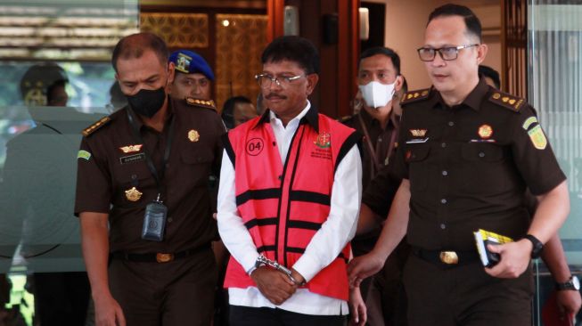 Rugikan Negara Rp8,32 Triliun, Tersangka Menkominfo Johnny G Plate Ditahan di Rutan Salemba