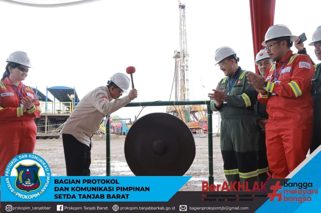 Bupati Tanjab Barat Hadiri Seremoni Tajak Pemboran sumur NEB_101 SKK Migas-petrochina Internasional Jabung Ltd