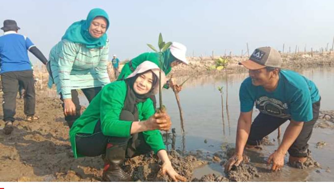 Eka Edy Supriyanta dan Reny Edy Sujatmiko Hijaukan Pantai Kropak Indah
