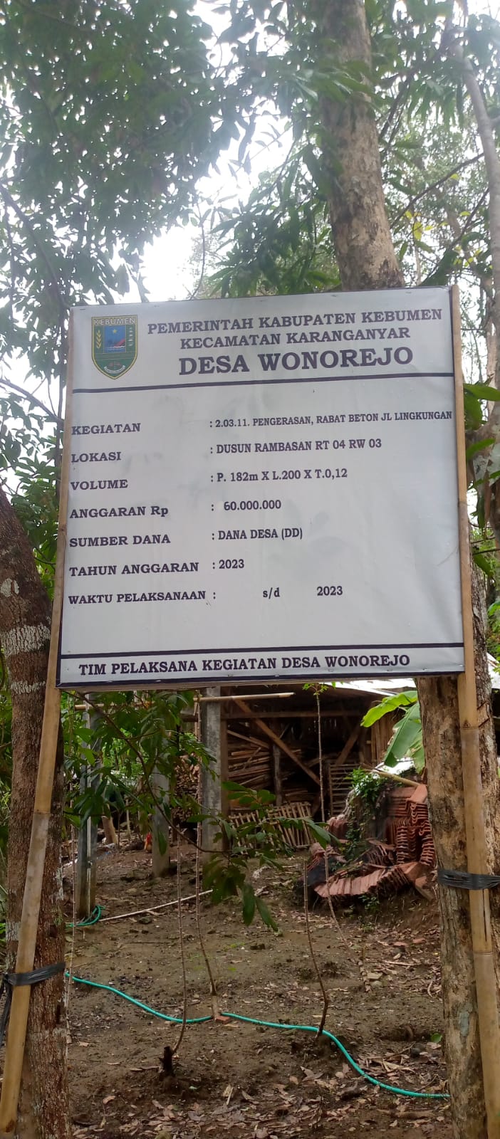 Pembangunan Jalan Rabat Beton, Desa Wonorejo ,Kini jadi Sorotan sebagian Warganya.