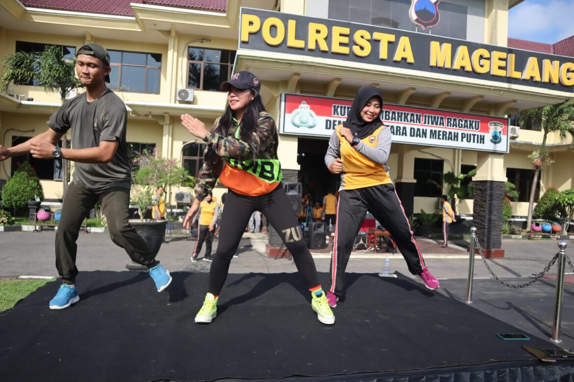 Kuatkan Soliditas TNI-Polri, Polresta Magelang Selenggarakan Olahraga Bersama