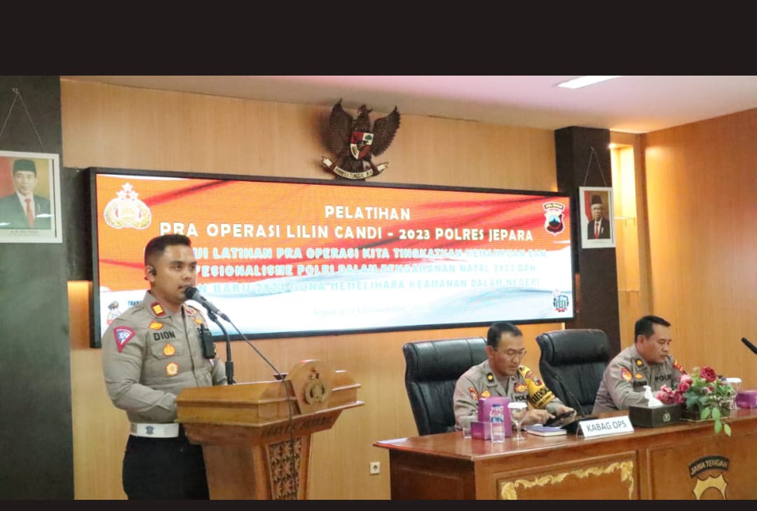 Polres Jepara Gelar Lat Pra Ops Lilin Candi 2023 Untuk Pengamanan Nataru, Ini Sasarannya