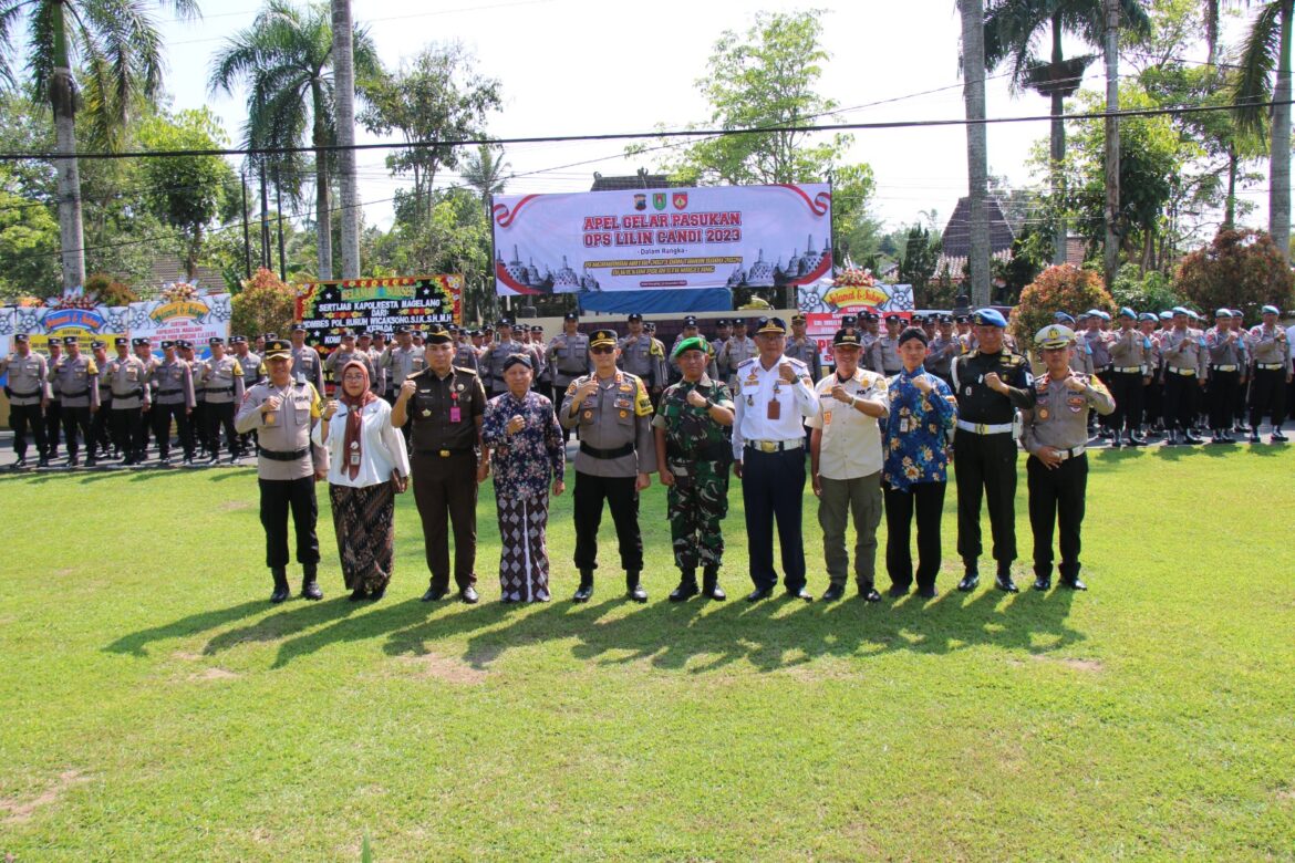 Jamin Keamanan Nataru, Polresta Magelang Gelar Pasukan Operasi Lilin Candi 2023