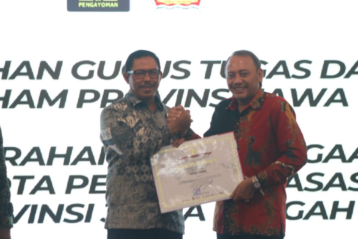 Raih Nilai 93,65 Poin, Kota Tegal Sabet Penghargaan Kota Peduli HAM
