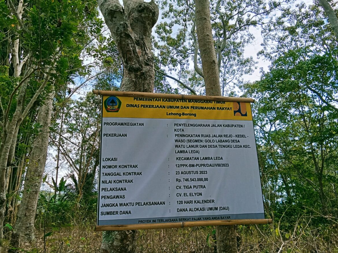 Proyek Peningkatan Ruas jalan Rejo-Kedel-Waso Segmen: Golo Labang Diduga Dikerjakan Asal Jadi