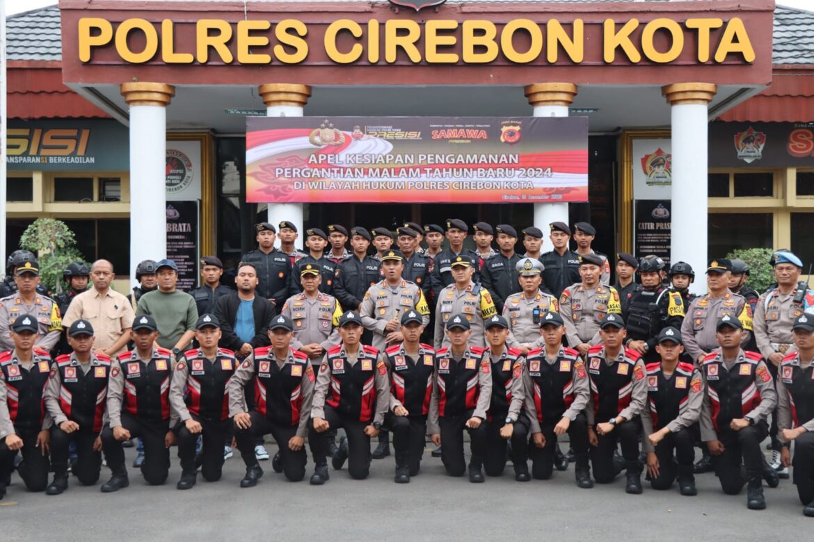 Polres Cirebon Kota Gelar Apel Kesiapan Pengamanan Malam Tahun Baru 2024