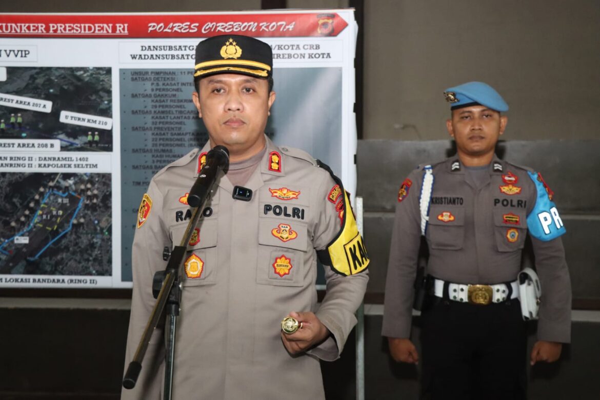 Polres Cirebon Kota Siagakan Pengamanan Lintasan Kunjungan Presiden RI Jokowi
