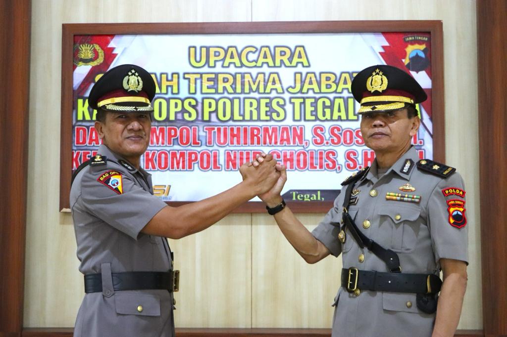 Jabatan Kabagops Polres Tegal Kota, Secara Resmi di Serah Terimakan