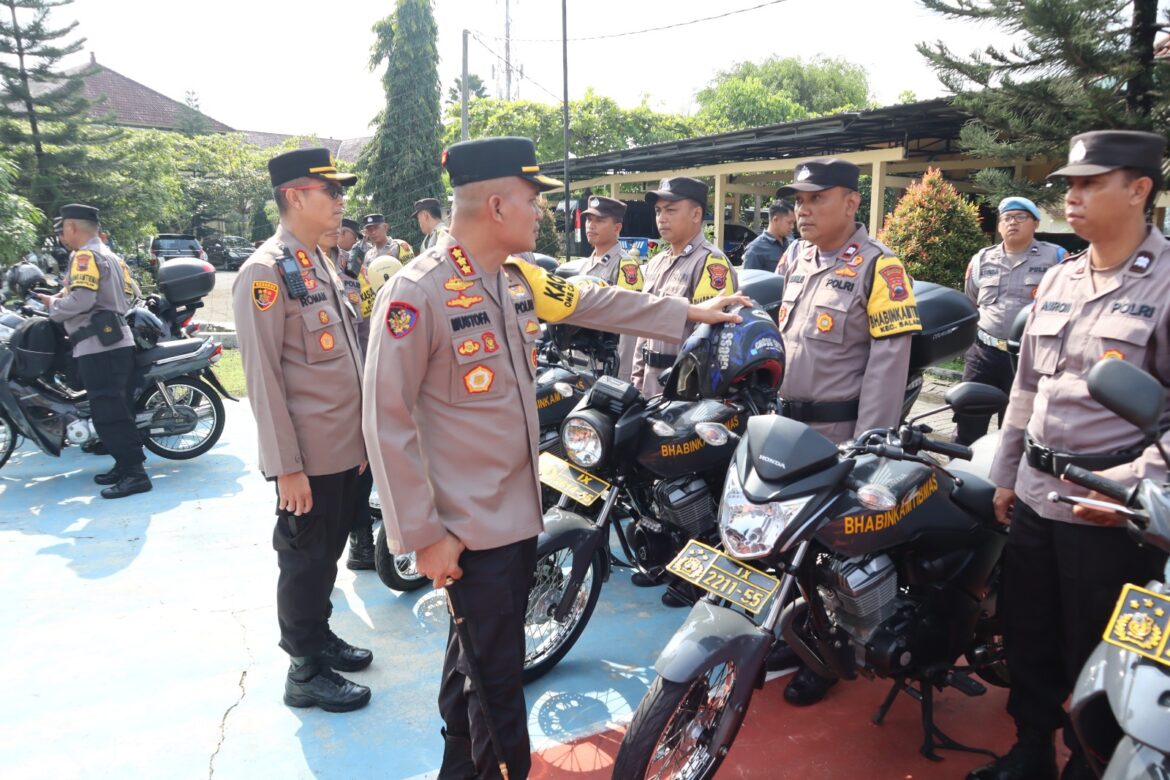 Kapolresta Magelang Cek Kesiapan Ranmor Bhabinkamtibmas Pendukung Pengamanan Pemilu 2024