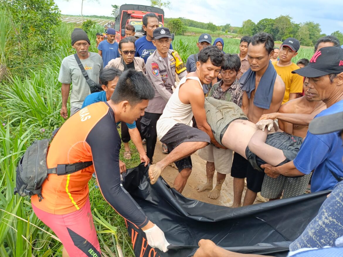 TIM SAR gabungan temukan korban tenggelam di Sungai kalimring Wonokerto tubaba