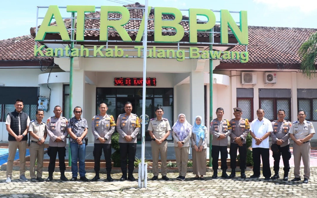 AKBP James Sampaikan Pesan Ini Saat Lawatan Perdana ke Kantor ATR/BPN Menggala