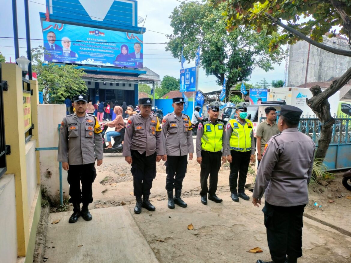 Puluhan Polisi Jaga Tiga Lokasi Kampanye di Pringsewu