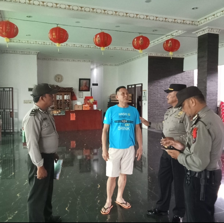 Satbinmas Polres Tebing Tinggi Koordinasi Dengan Pengurus Vihara Jelang Imlek