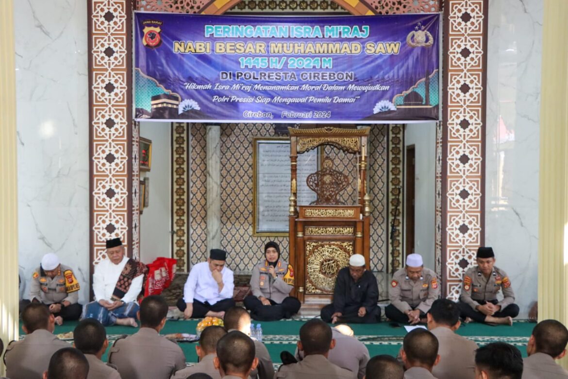 Penuh Khidmat, Polresta Cirebon Gelar Peringatan Isra Mi’raj Nabi Muhammad SAW 1445 H
