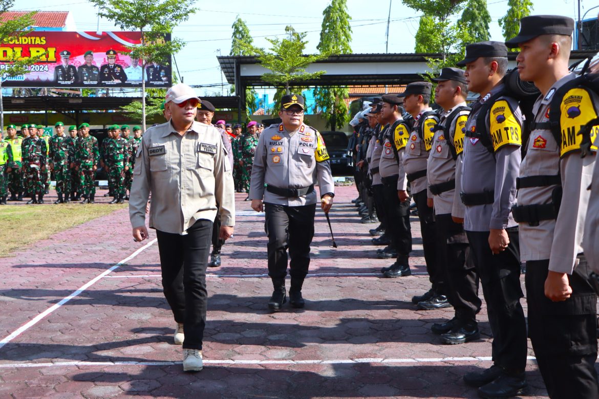 Sukseskan Pemilu di Kota Tegal, Polres Tegal Kota Gelar Apel Pergeseran Personel Pengamanan TPS