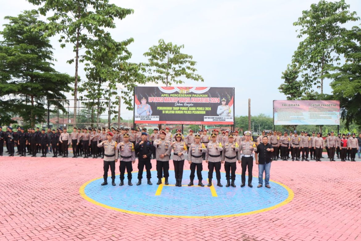 Kapolres Pesawaran Berikan Apresiasi Kepada Personil BKO Polda dan Sat Brimobda Polda Lampung