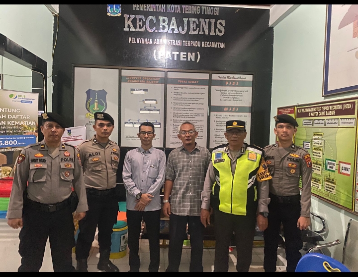 Polres Tebing Tinggi Patroli Di Kantor PPK Pasca Penyerahan Kotak Suara Pemilu 2024