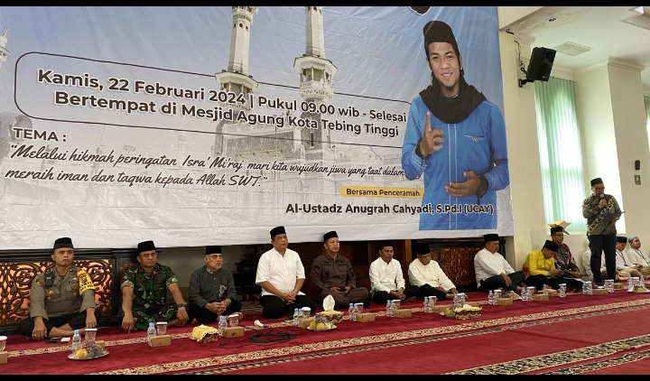Polres Tebing Tinggi Berikan Pengamanan Peringatan Isra Mi’raj Nabi Muhammad SAW