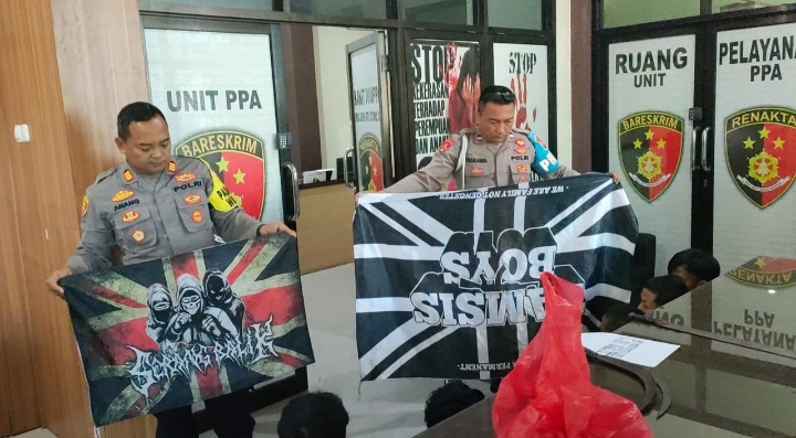 Polres Jombang Amankan 6 Anggota Gengster Tamyis Diduga Terlibat Pengeroyokan