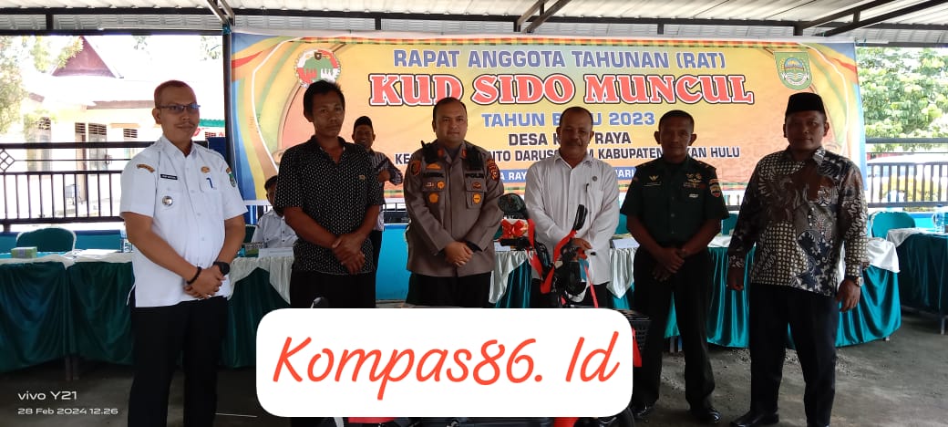 KUD Sido Muncul Menyelenggarakan Rapat Anggota Tahunan Tahun Buku 2023 Desa Kota Raya