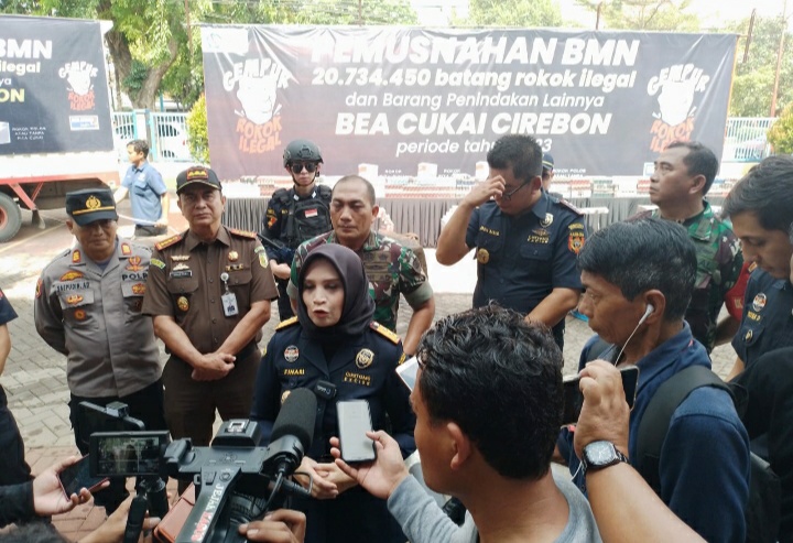 Gempur Rokok Ilegal Bea Cukai Cirebon Musnahkan 20 Juta Batang Rokok