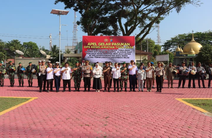 Polres Batu Bara Gelar Apel Ops Keselamatan Toba 2024