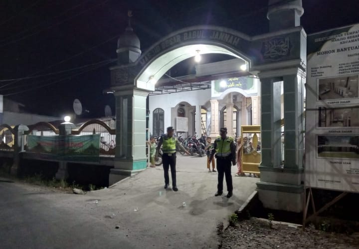 Polres Tebing Tinggi Laksanakan Pengamanan Sholat Tarawih