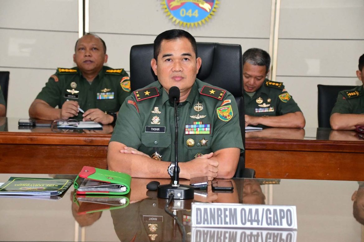Korem 044/Gapo mendukung program ketahanan pangan nasional dan membantu kesulitan masyarakat