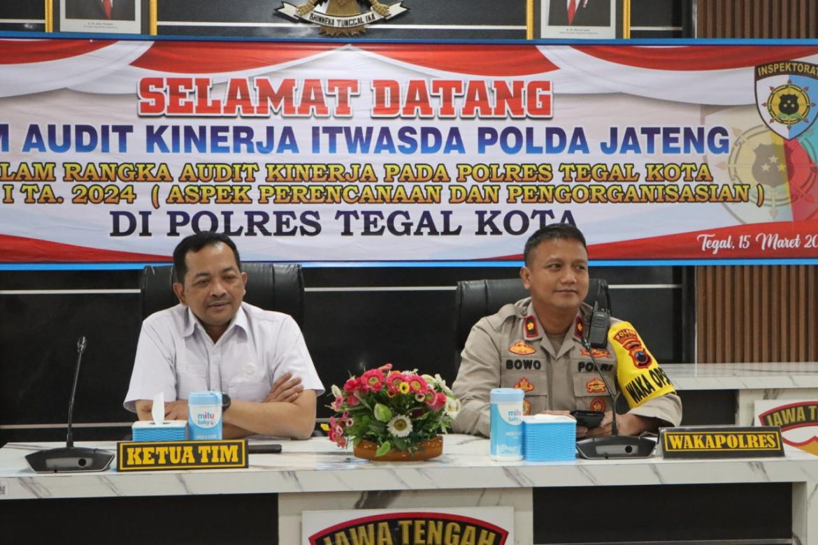 Tim Itwasda Polda Jateng, Gelar Audit Kinerja Tahap I TA. 2024 di Polres Tegal Kota