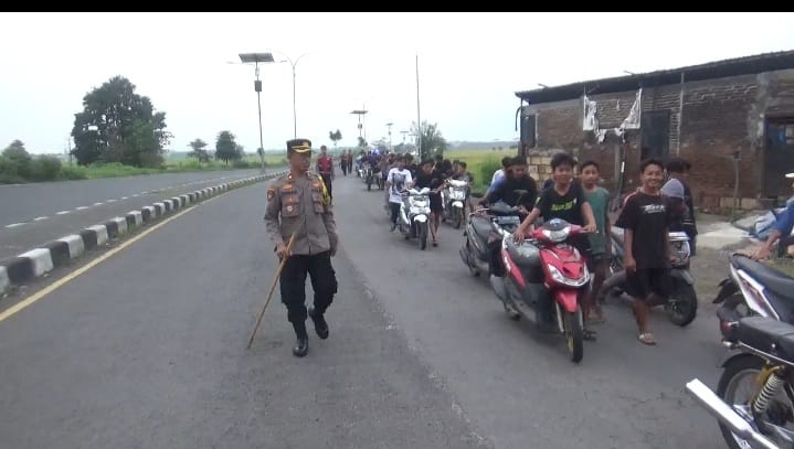 Harkamtibmas di Bulan Ramadhan Polisi Amankan Puluhan Motor Balap Liar di Jombang