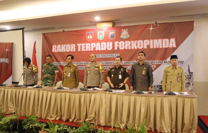 Bersama Forkopimda, Kapolresta Magelang Laksanakan Rapat Koordinasi Jelang Lebaran