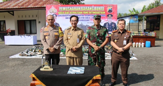 Apel Gelar Pasukan Operasi Ketupat Candi 2024 Polresta Magelang