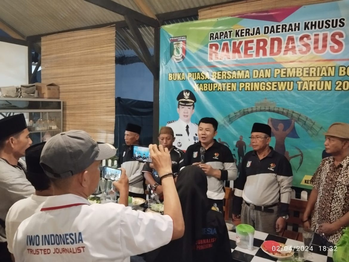Ketua Kormi pringsewu Berikan Bonus Atlet sekaligus Gelar Rakerdasus 2024