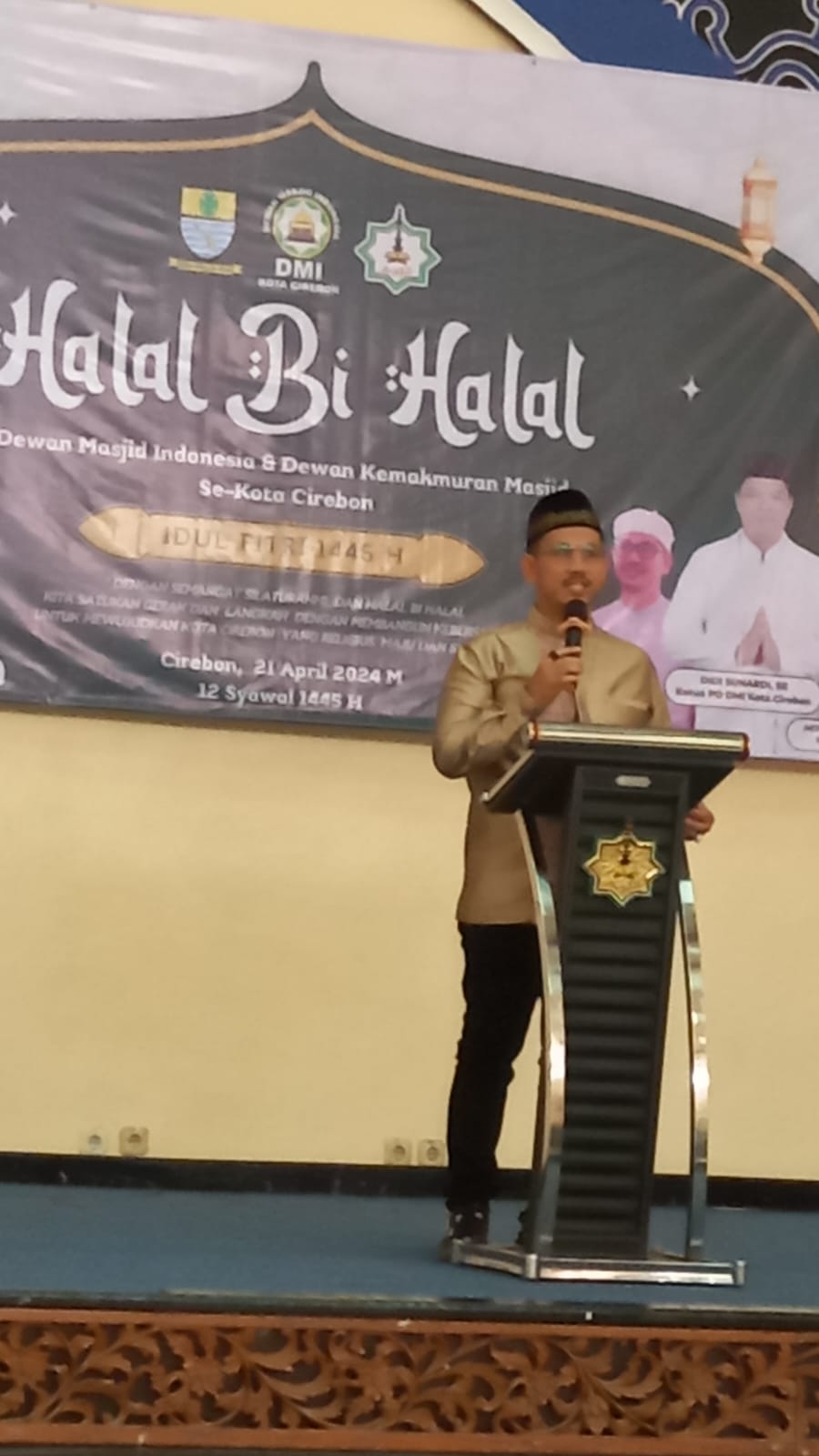 Halal bi Halal 1 Syawal 1445 H Pengurus DMI ( Dewan Pengurus Masjid ) dan DKM ( Dewan Kemakmuran Masjid ) se Kota Cirebon,