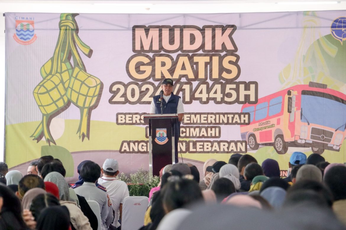 Pj. WALI KOTA CIMAHI LEPAS PESERTA MUDIK GRATIS 1445 H/2024