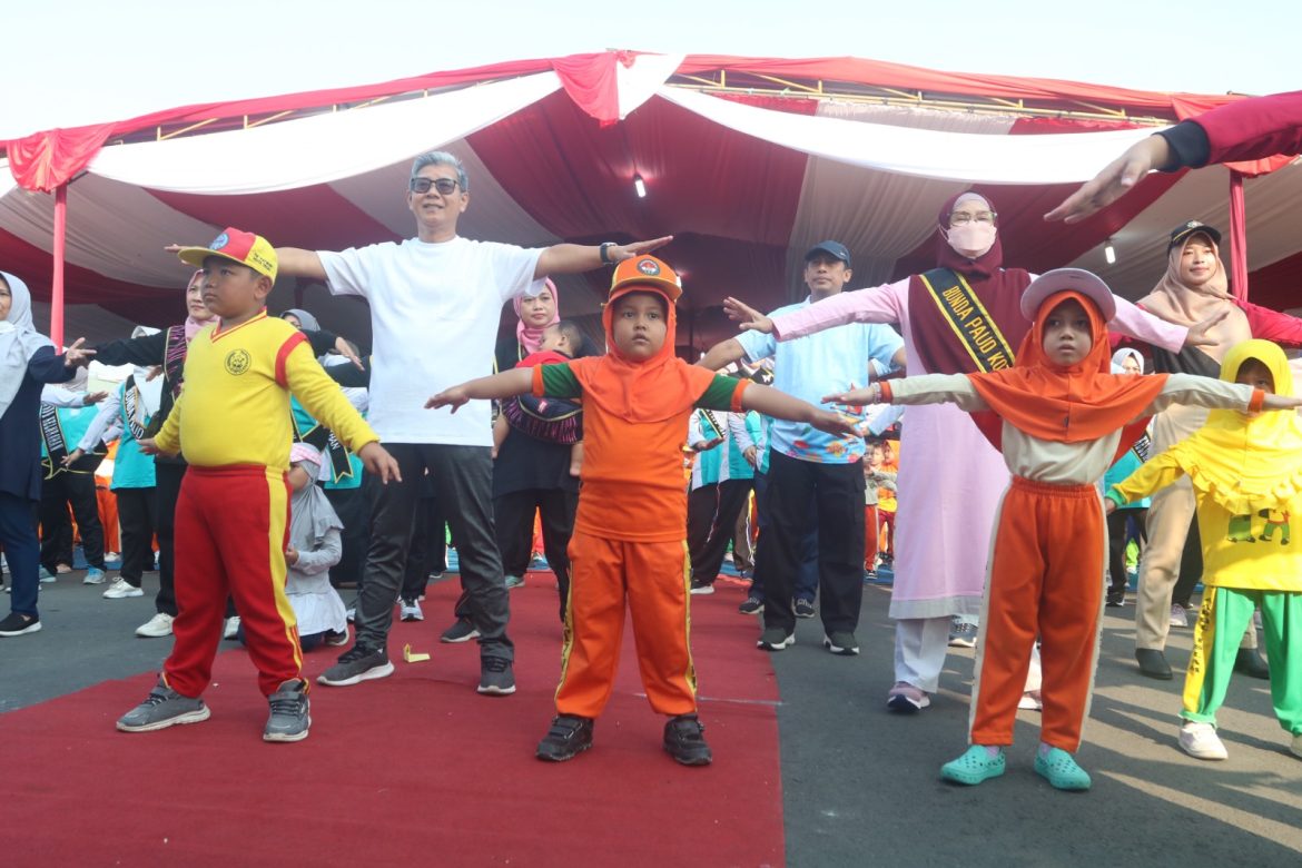 Pj. Walkot Ikuti Senam Edukasi Bersama Anak-anak PAUD