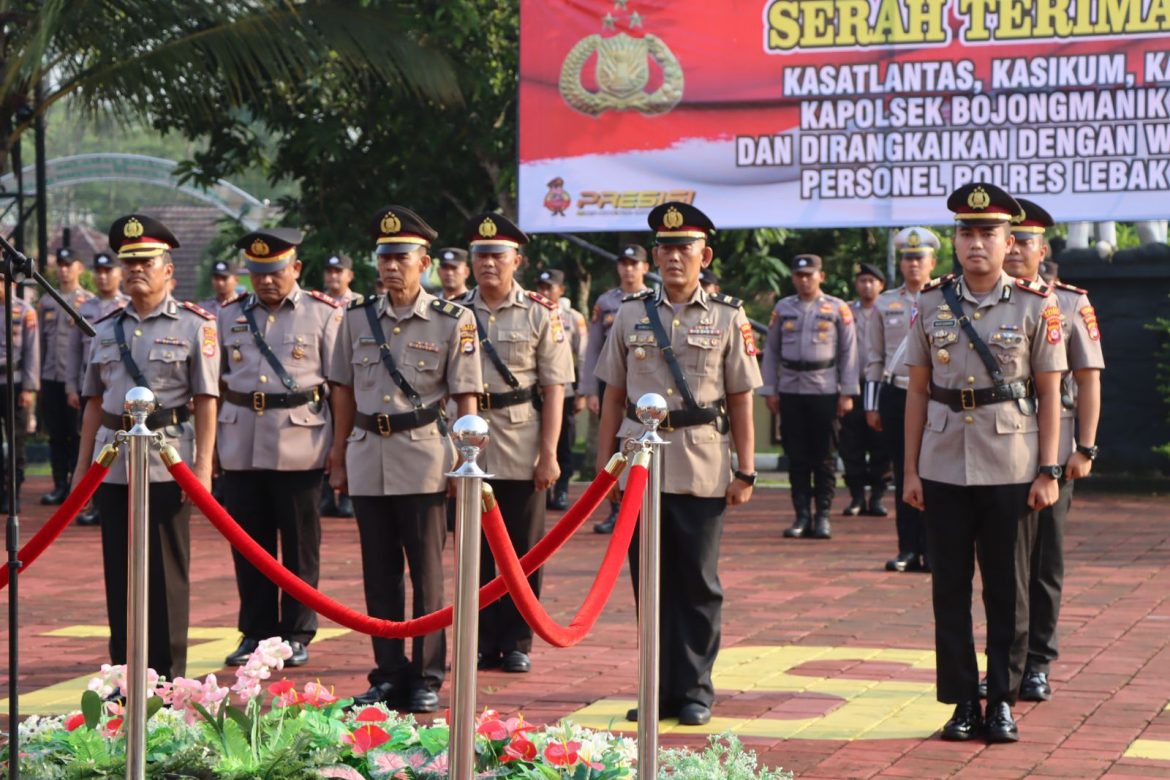 Kapolres Lebak Pimpin Upacara Sertijab Kasat Lantas, Kasikum, Kapolsek Sajira dan Kapolsek Bojongmanik