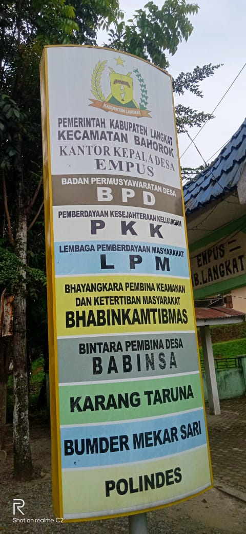 LPI Tipikor Sumut: Oknum Sekdes Desa Empus Kec,Bahorok Kab,Langkat “ Diduga Kangkangi UU.NO.14 Tahun 2008″