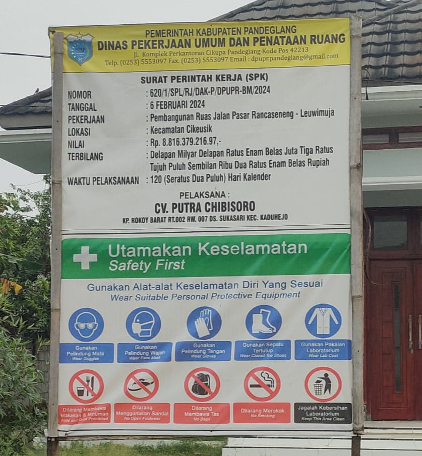 Proyek Ruas jalan Ranca Lewimuja diduga Dikerjakan Asal jadi.