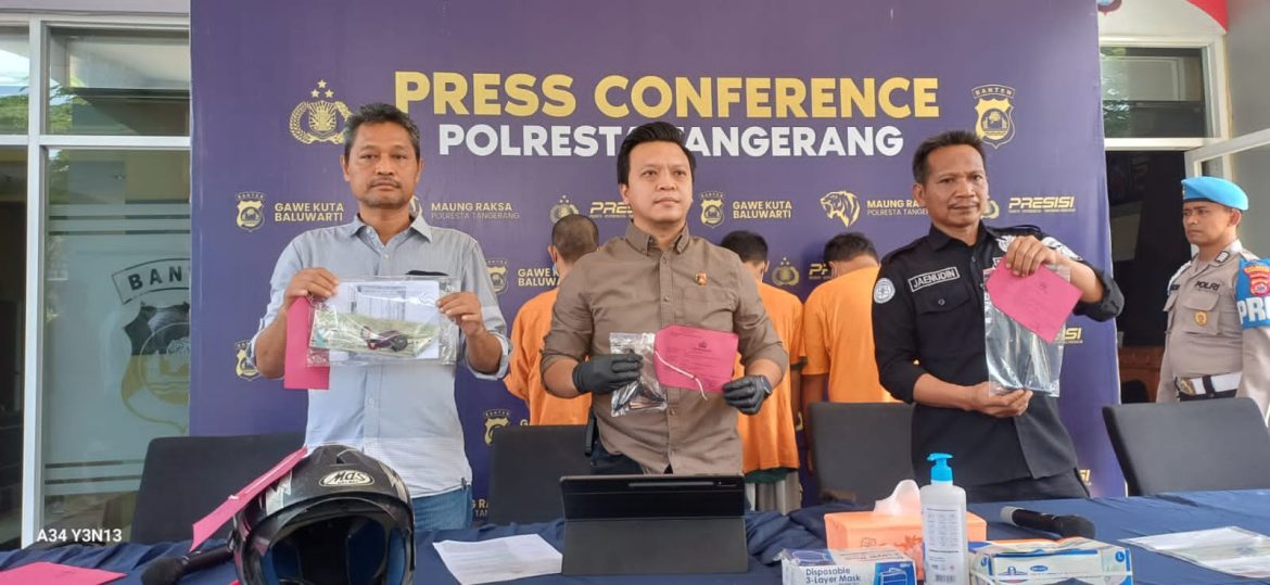 Satreskrim Polresta Tangerang Ringkus 4 Orang Tersangka Curanmor