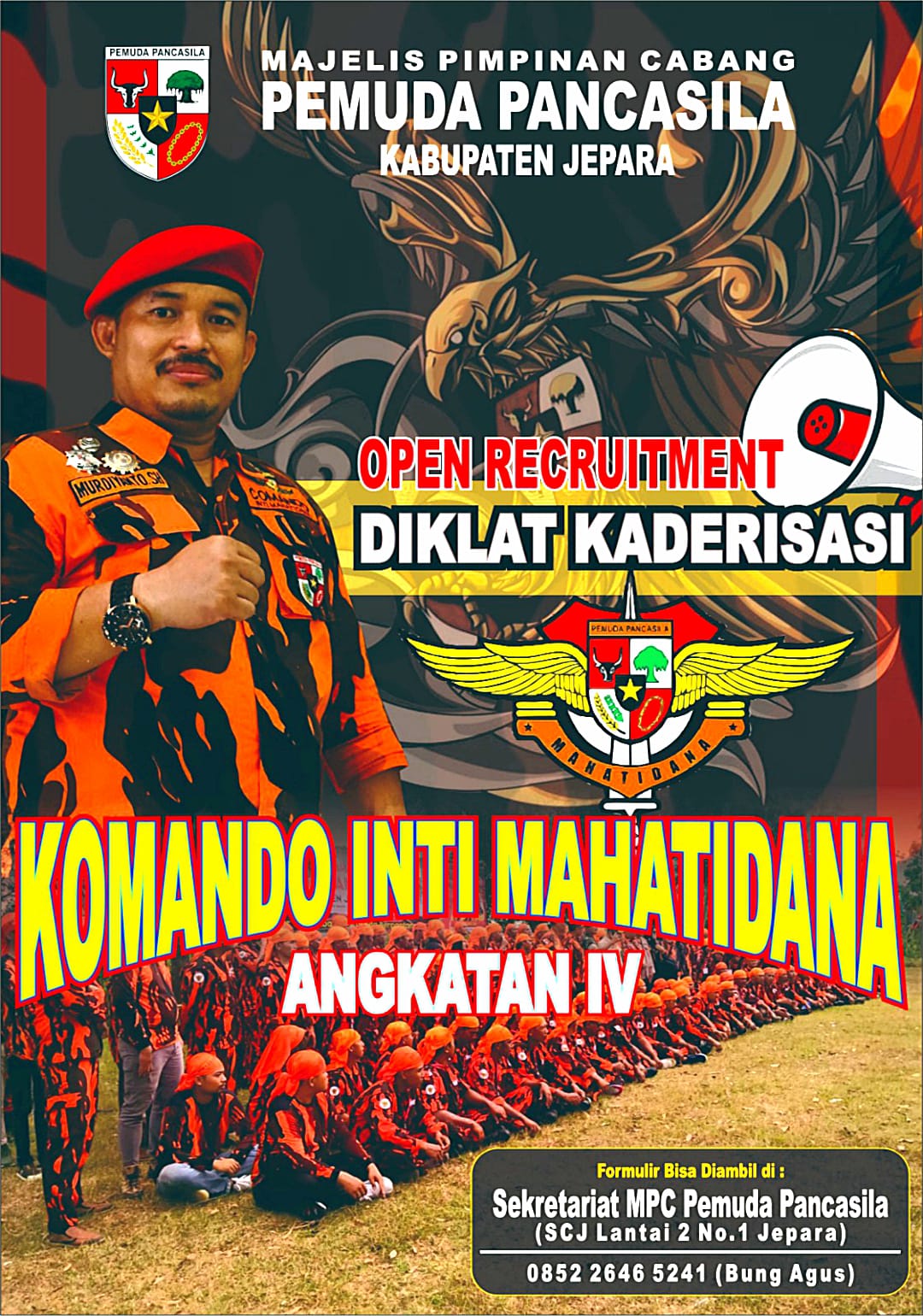 Majelis Pimpinan Cabang Pemuda Pancasila Kabupaten Jepara Buka Rekrutmen Kaderisasi Komando INTI MAHADITANA Angkatan IV