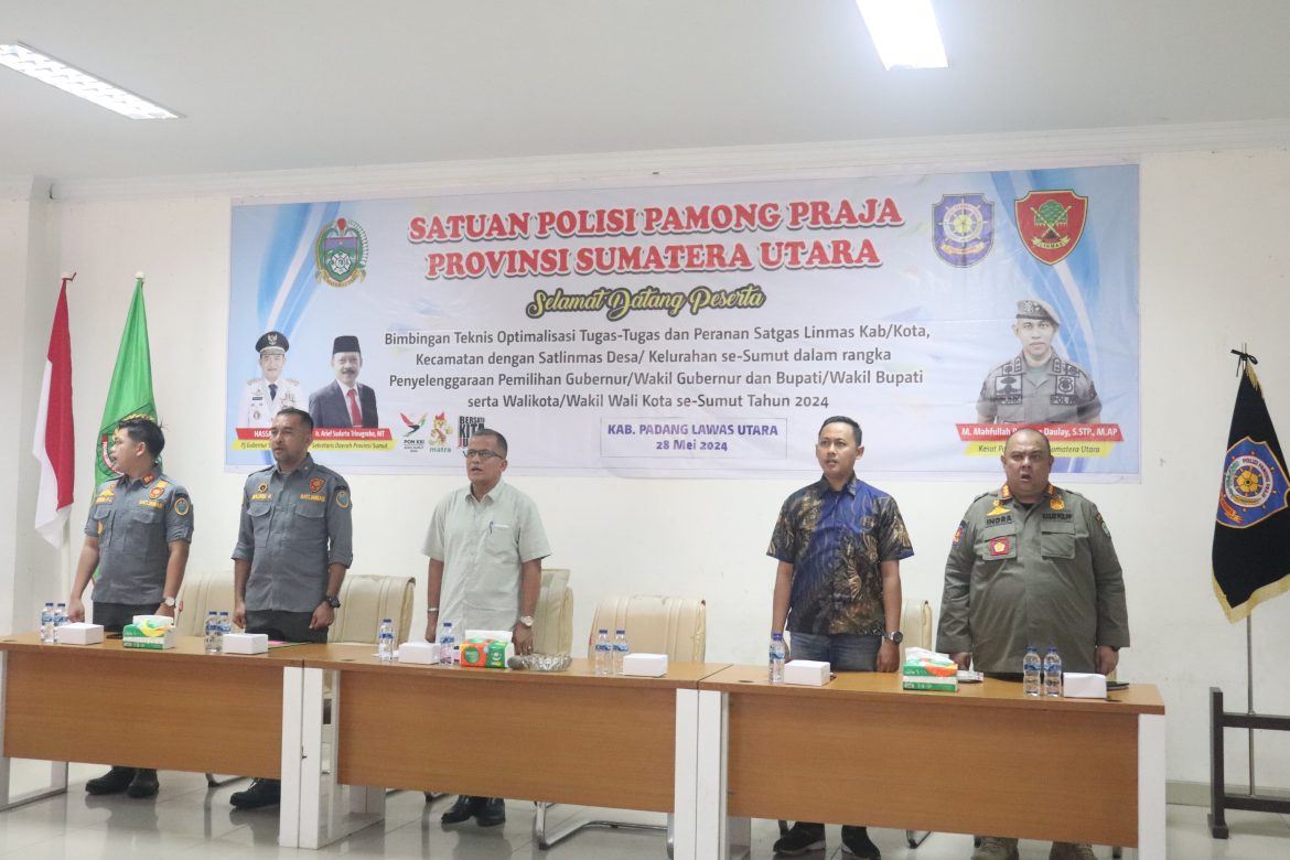Rangka Pilkada, Satpol-PP PROV Sumut Lakukan Bimtek diPaluta 