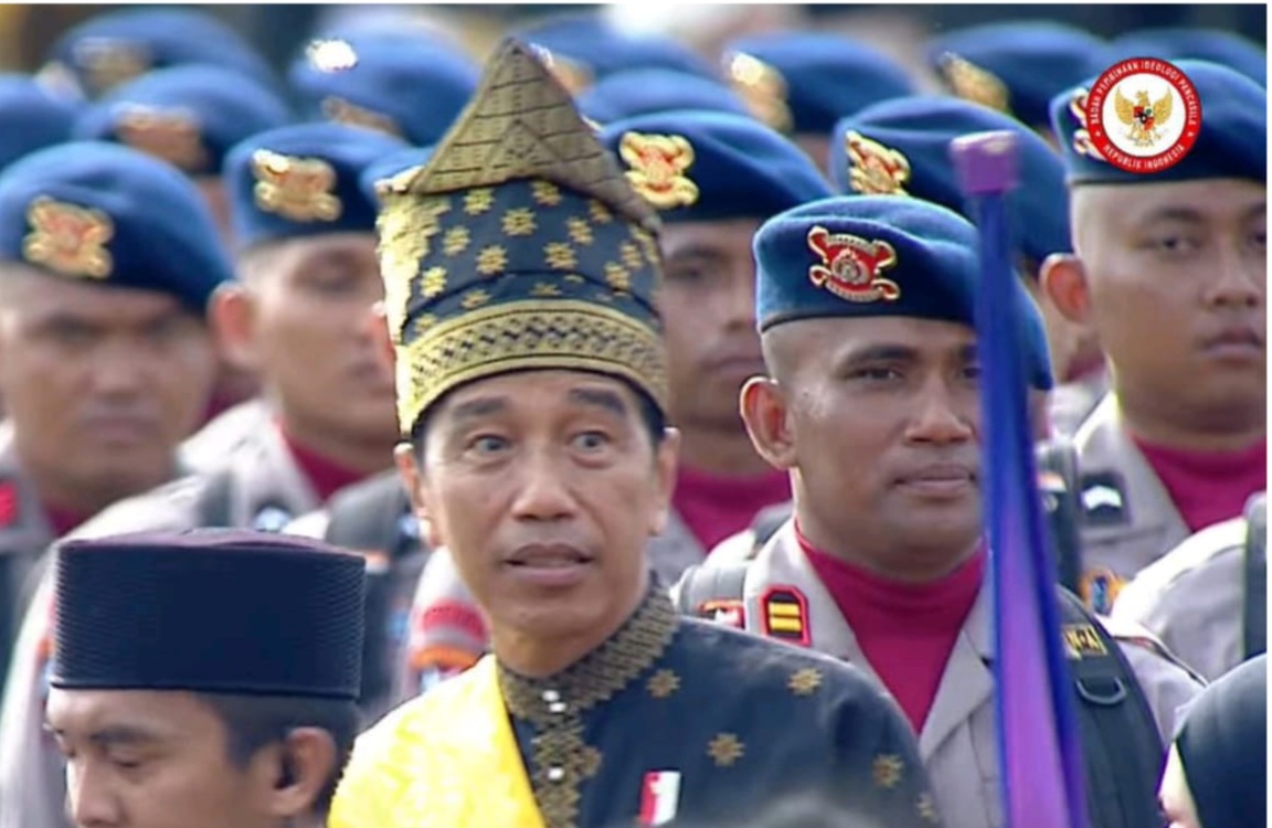 Brimobda Riau mengikuti upacara hari lahir Pancasila yang dipimpin Oleh Presiden RI