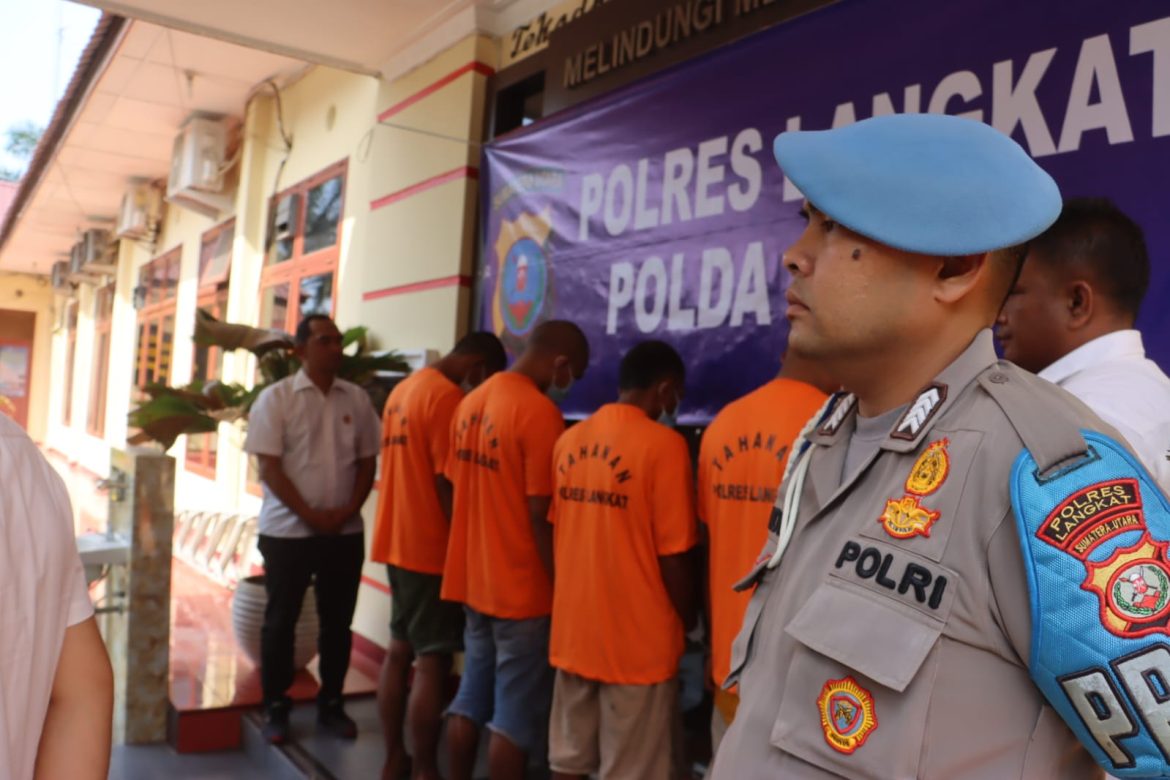 Polres Langkat Tangkap 66 Tersangka dari 57 Kasus Narkoba Selama Mei 2024.