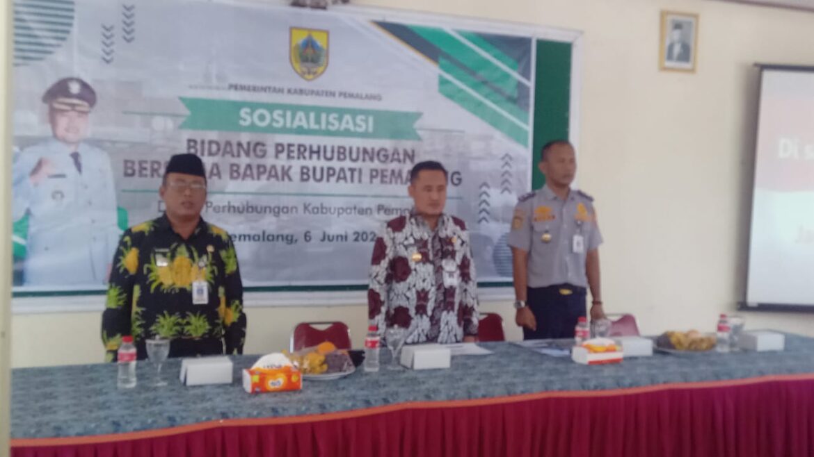 Bupati Pemalang Menghadiri Acara Sosialisai Bidang Perhubungan Kecamatan Belik
