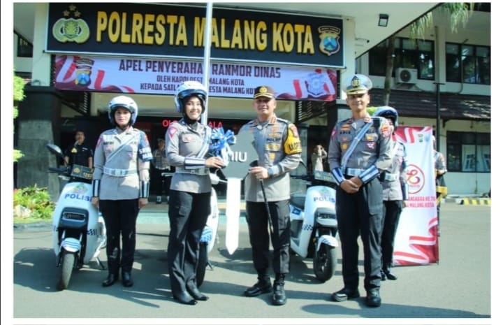 Polresta Malang Kota Kerahkan Polwan Dalam Patroli Srikandi Makota Usung Konsep Go Green
