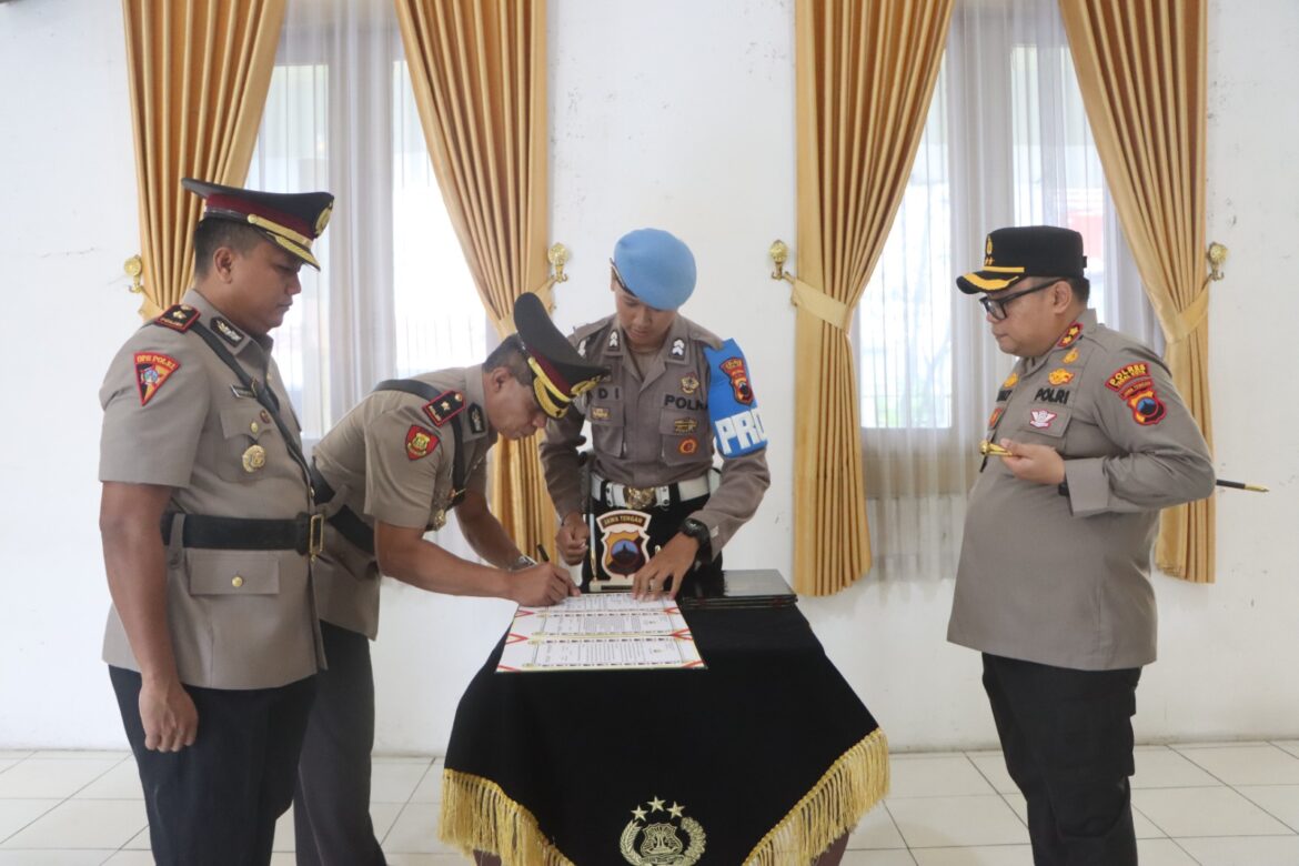 Polres Tegal Kota, Gelar Serahterima Jabatan Sejumlah Pejabat Utama