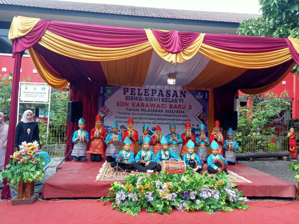 Pelepasan siswa – Siswi kelas VI SDN Karawaci baru 2 kota Tangerang tahun pelajaran tahun 2023/2024.